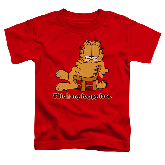 Garfield - Happy Face - Short Sleeve Toddler Tee - Red T-shirt