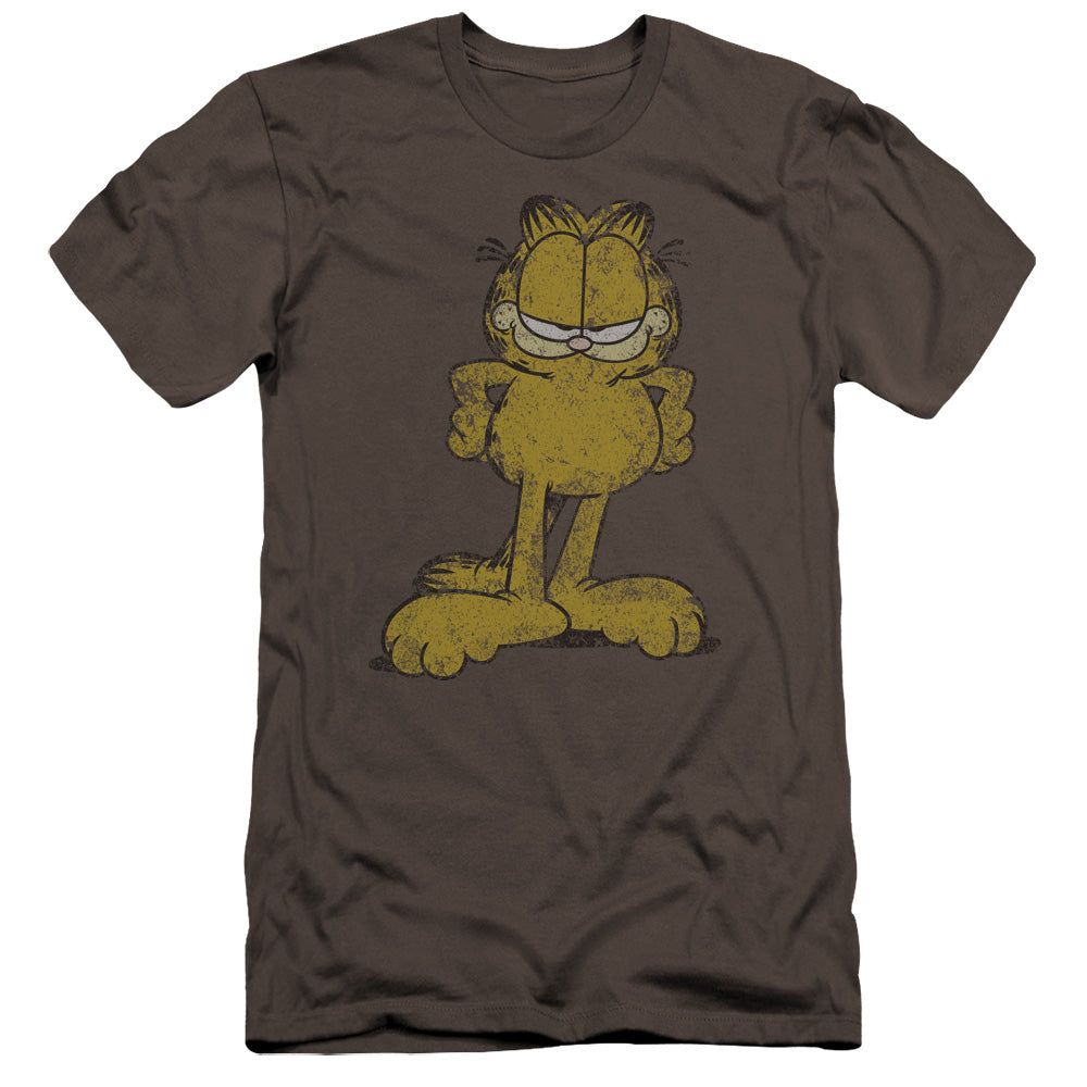 Garfield - Big Ol Cat-premuim Canvas Adult Slim Fit 30/1 - Charcoal