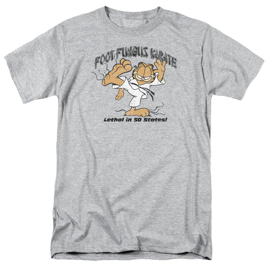 Garfield - Foot Fungus Karate - Short Sleeve Adult 18/1 - Athletic Heather T-shirt