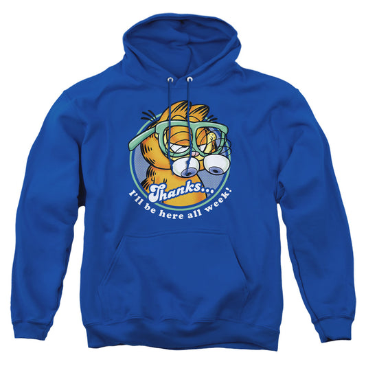 Garfield - Performing - Adult Pull-over Hoodie - Royal Blue