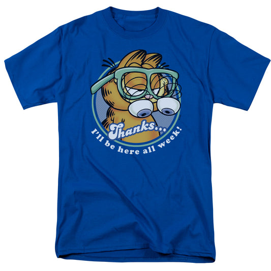 Garfield - Performing - Short Sleeve Adult 18/1 - Royal Blue T-shirt
