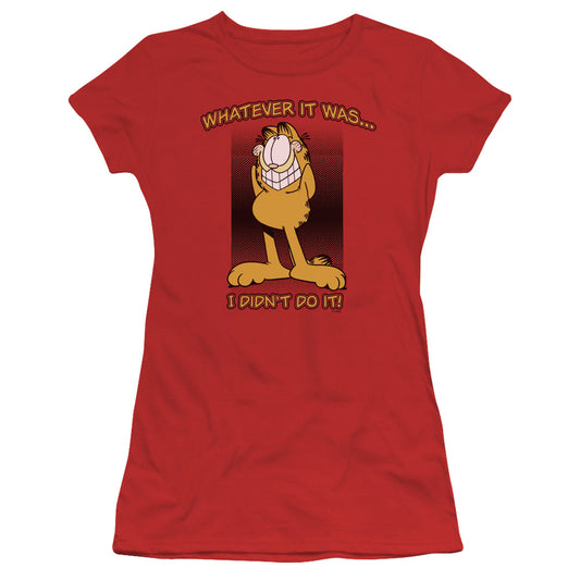 GARFIELD I DIDNT DO IT - S/S JUNIOR SHEER - RED T-Shirt
