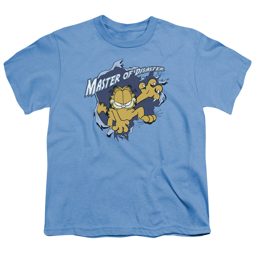 Garfield - Master Of Disaster - Short Sleeve Youth 18/1 - Carolina Blue T-shirt