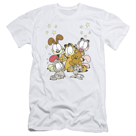 Garfield - Friends Are Best - Short Sleeve Adult 30/1 - White T-shirt