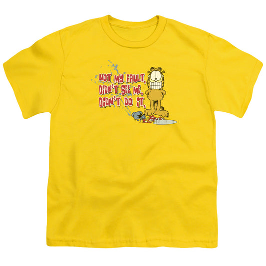 Garfield - Not My Fault - Short Sleeve Youth 18/1 - Yellow T-shirt
