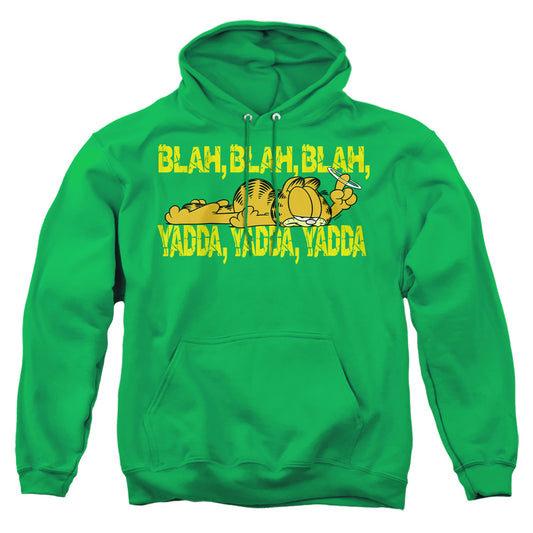 Garfield - Blah Blah Blah - Adult Pull-over Hoodie - Kelly Green