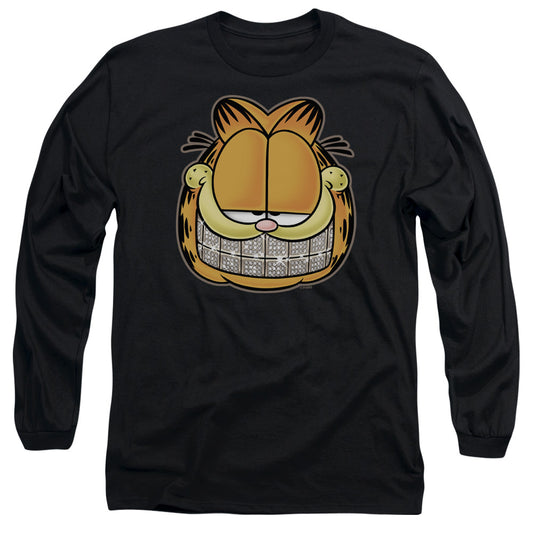 Garfield - Nice Grill - Long Sleeve Adult 18/1 - Black T-shirt