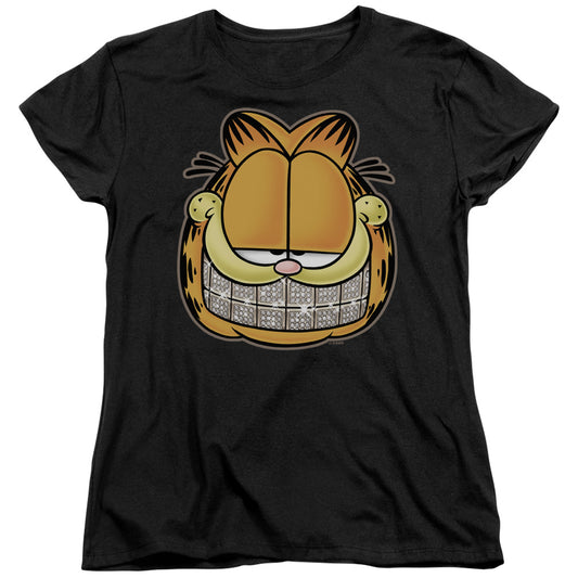 Garfield - Nice Grill - Short Sleeve Womens Tee - Black T-shirt