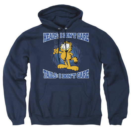 Garfield - Heads Or Tails - Adult Pull-over Hoodie - Navy