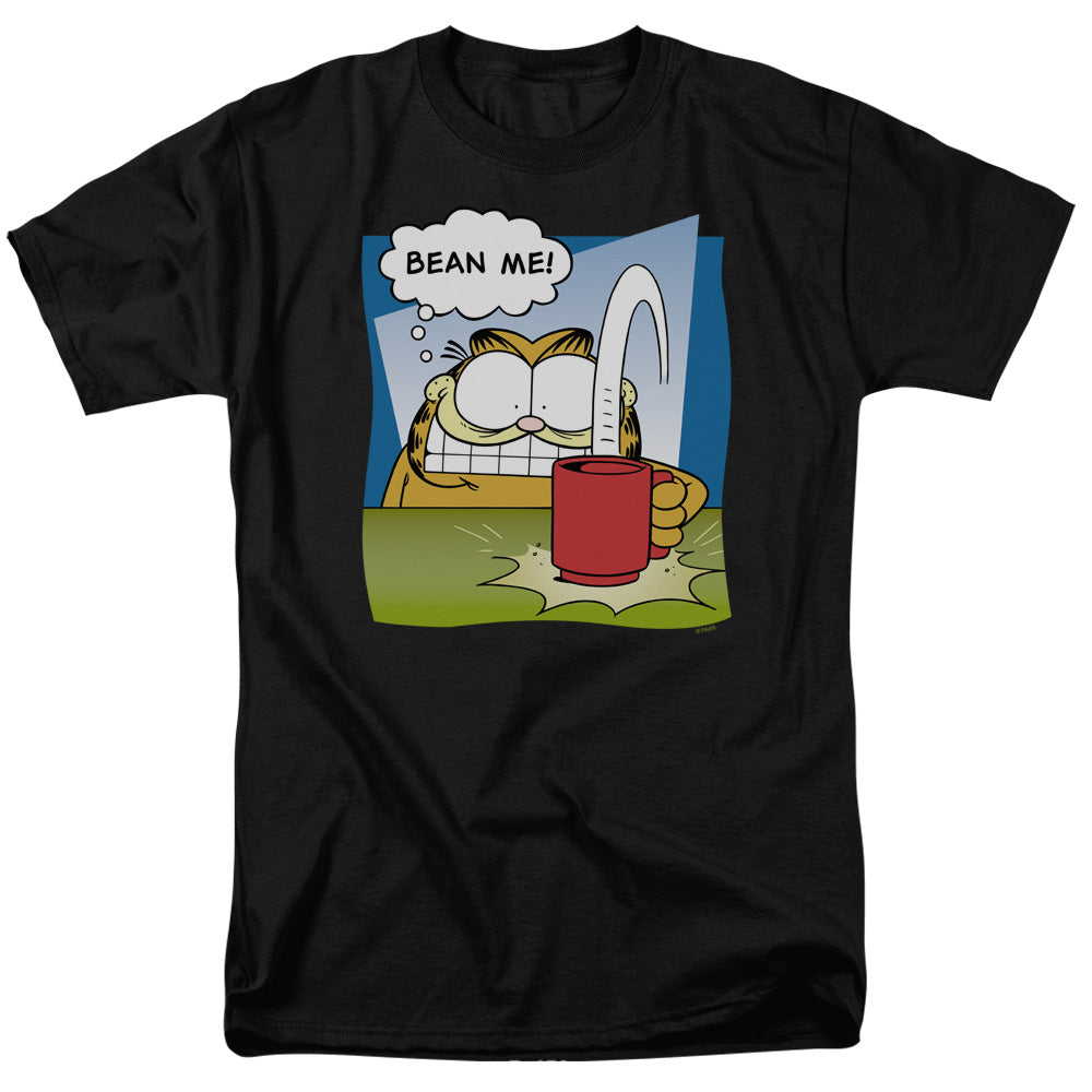 Garfield - Bean Me - Short Sleeve Adult 18/1 - Black T-shirt