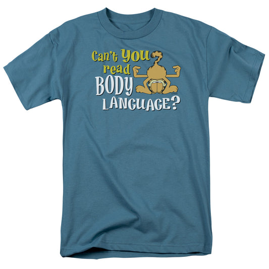 Garfield - Body Language - Short Sleeve Adult 18/1 - Slate T-shirt