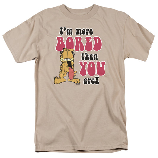 Garfield - More Bored - Short Sleeve Adult 18/1 - Sand T-shirt