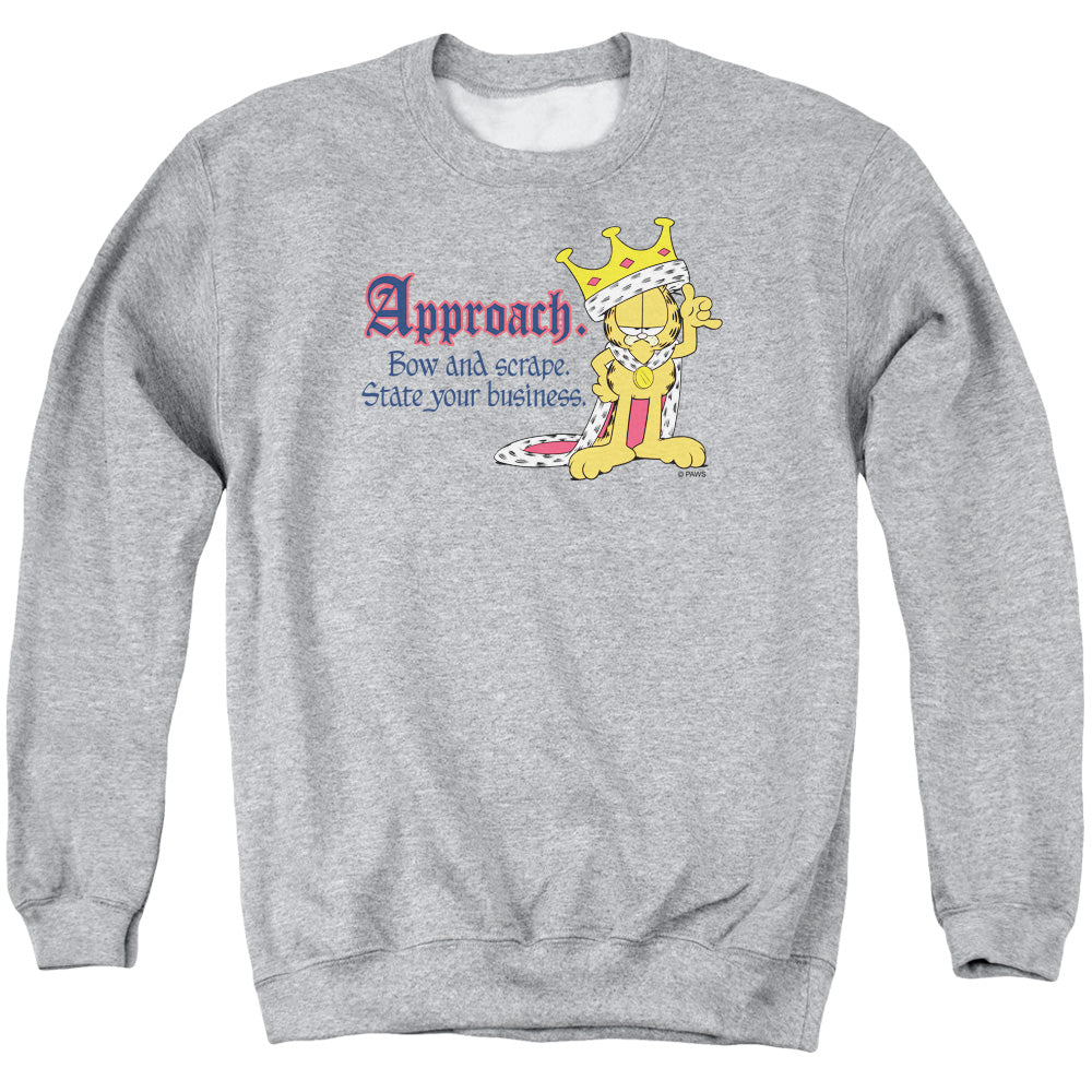Garfield - State Your Business - Adult Crewneck Sweatshirt - Athletic Heather