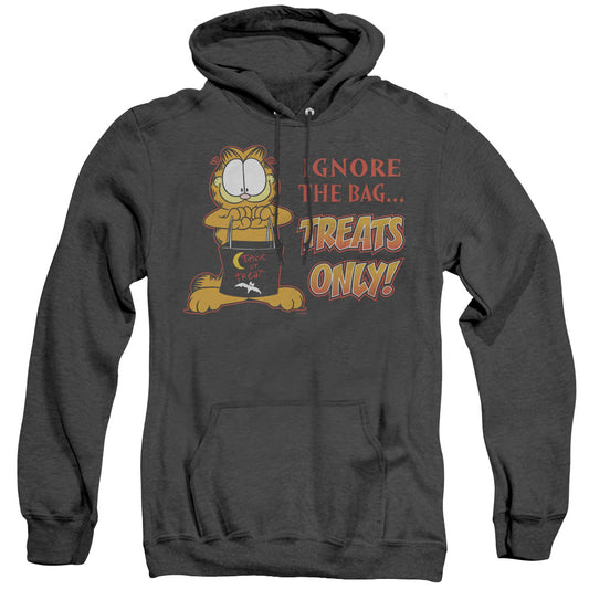 Garfield - Treats Only - Adult Heather Hoodie - Black