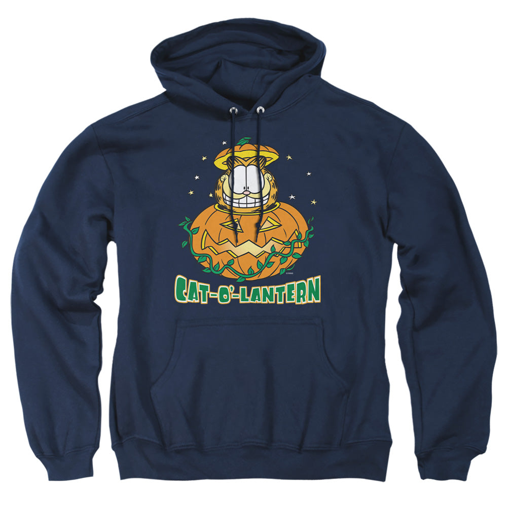 Garfield - Cat O Lantern - Adult Pull-over Hoodie - Navy