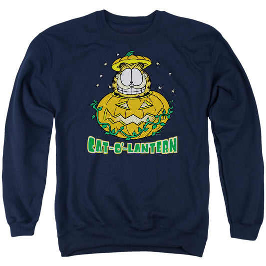 Garfield - Cat O Lantern - Adult Crewneck Sweatshirt - Navy