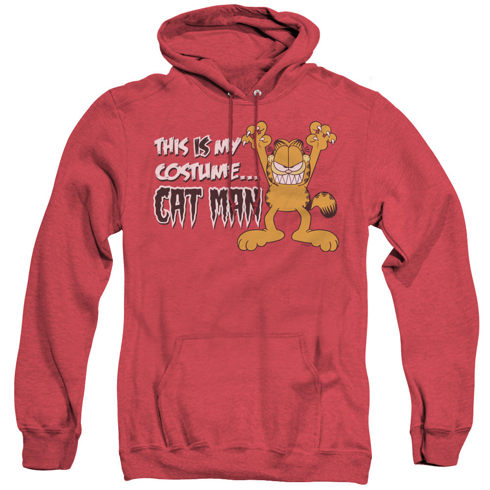 Garfield - Cat Man - Adult Heather Hoodie - Red