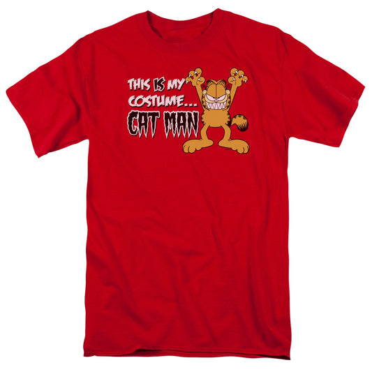 Garfield - Cat Man - Short Sleeve Adult 18/1 - Red T-shirt