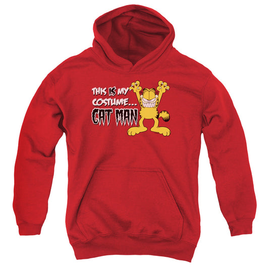 Garfield - Cat Man - Youth Pull-over Hoodie - Red