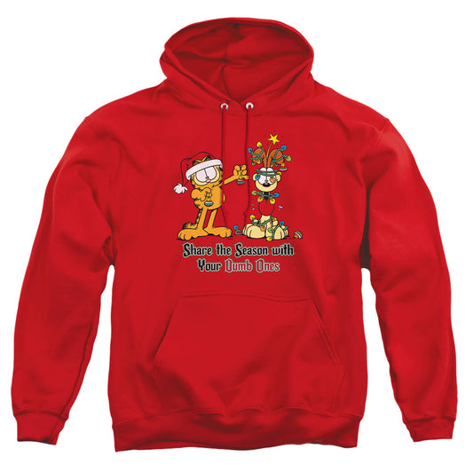 Garfield - Share The Season - Adult Pull-over Hoodie - Red