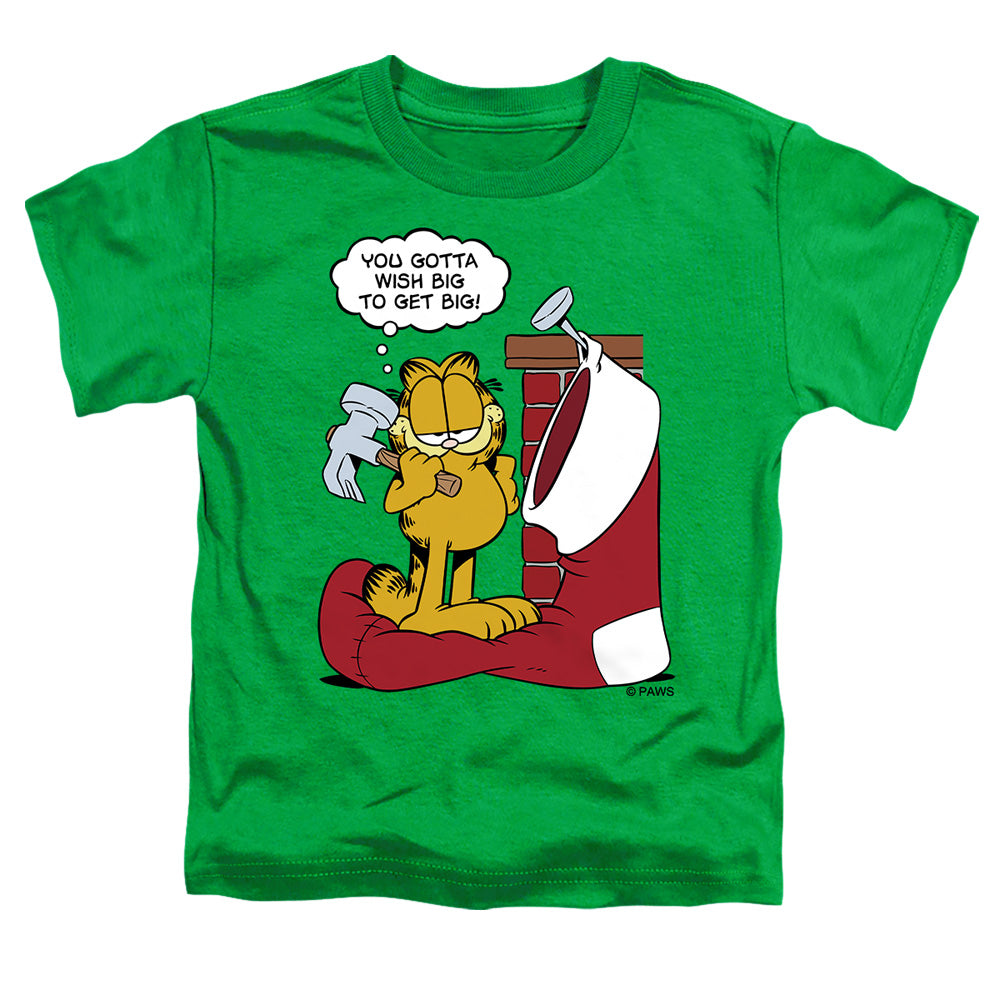 Garfield - Wish Big - Short Sleeve Toddler Tee - Kelly Green T-shirt