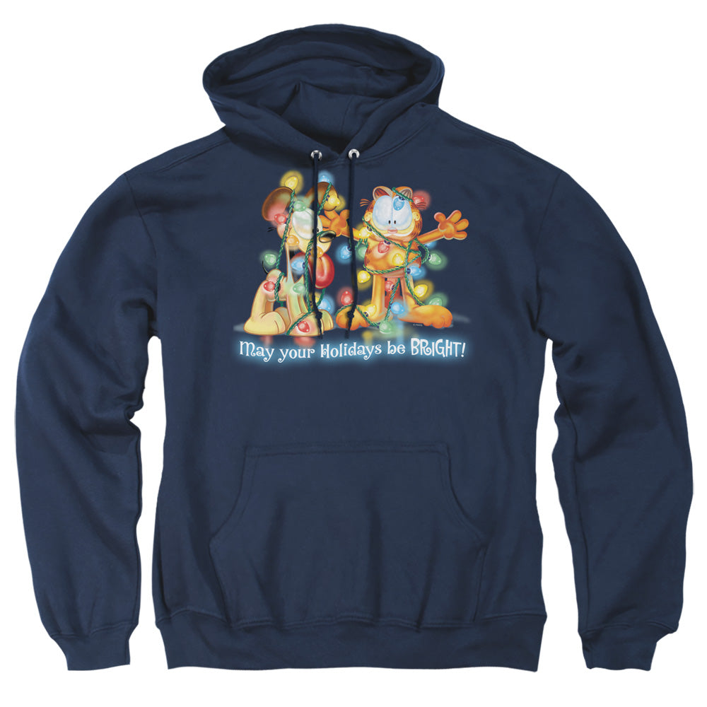 Garfield - Bright Holidays - Adult Pull-over Hoodie - Navy