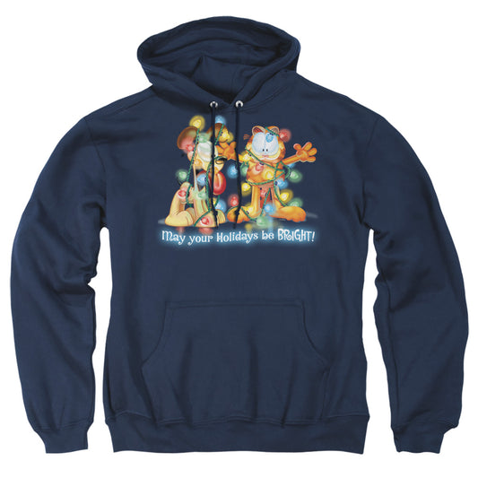 Garfield - Bright Holidays - Adult Pull-over Hoodie - Navy