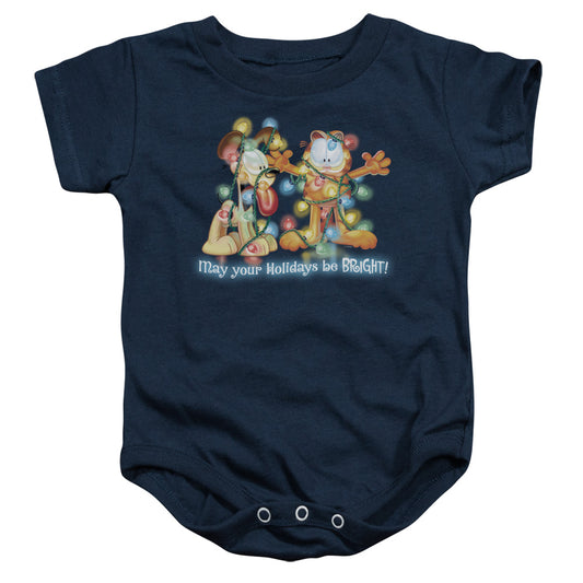 Garfield - Bright Holidays-infant Snapsuit - Navy