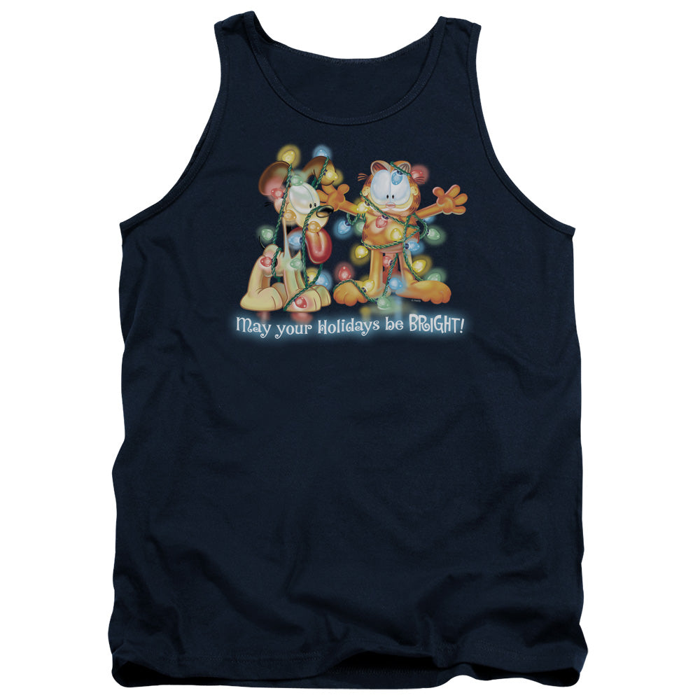 Garfield - Bright Holidays - Adult Tank - Navy