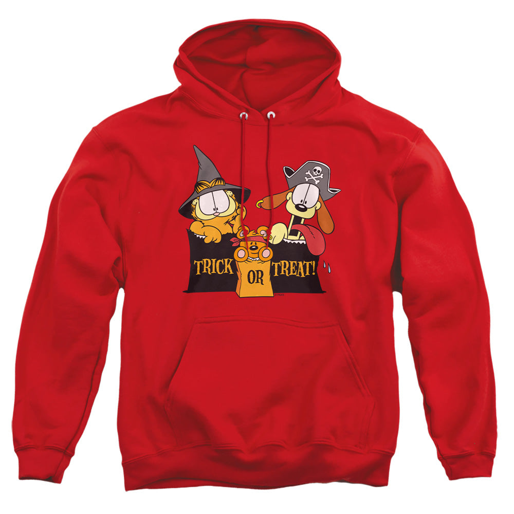 Garfield - Trick Or Treat - Adult Pull-over Hoodie - Red