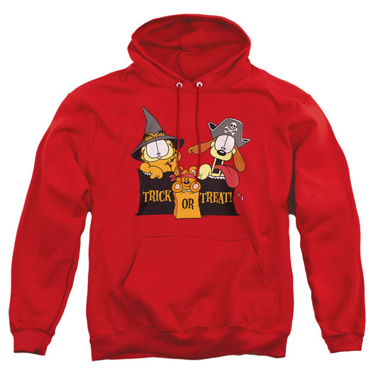 Garfield - Trick Or Treat - Adult Pull-over Hoodie - Red