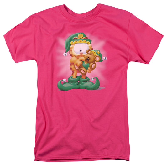 Garfield - Number 1 Elf - Short Sleeve Adult 18/1 - Hot Pink T-shirt