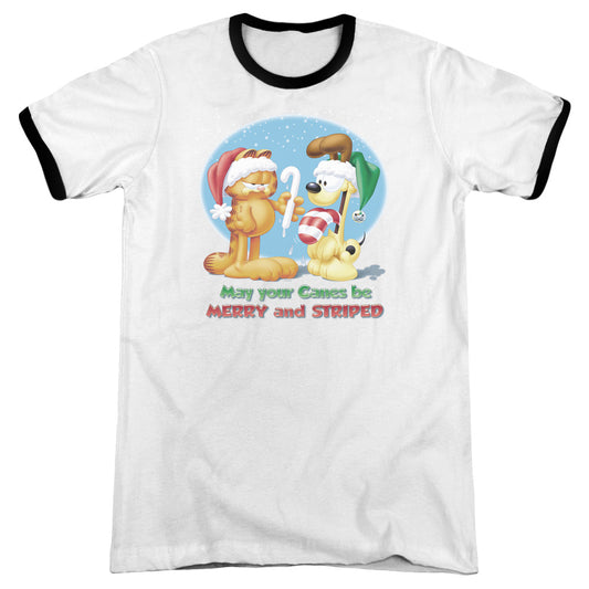 Garfield - Merry And Striped - Adult Ringer - White/black