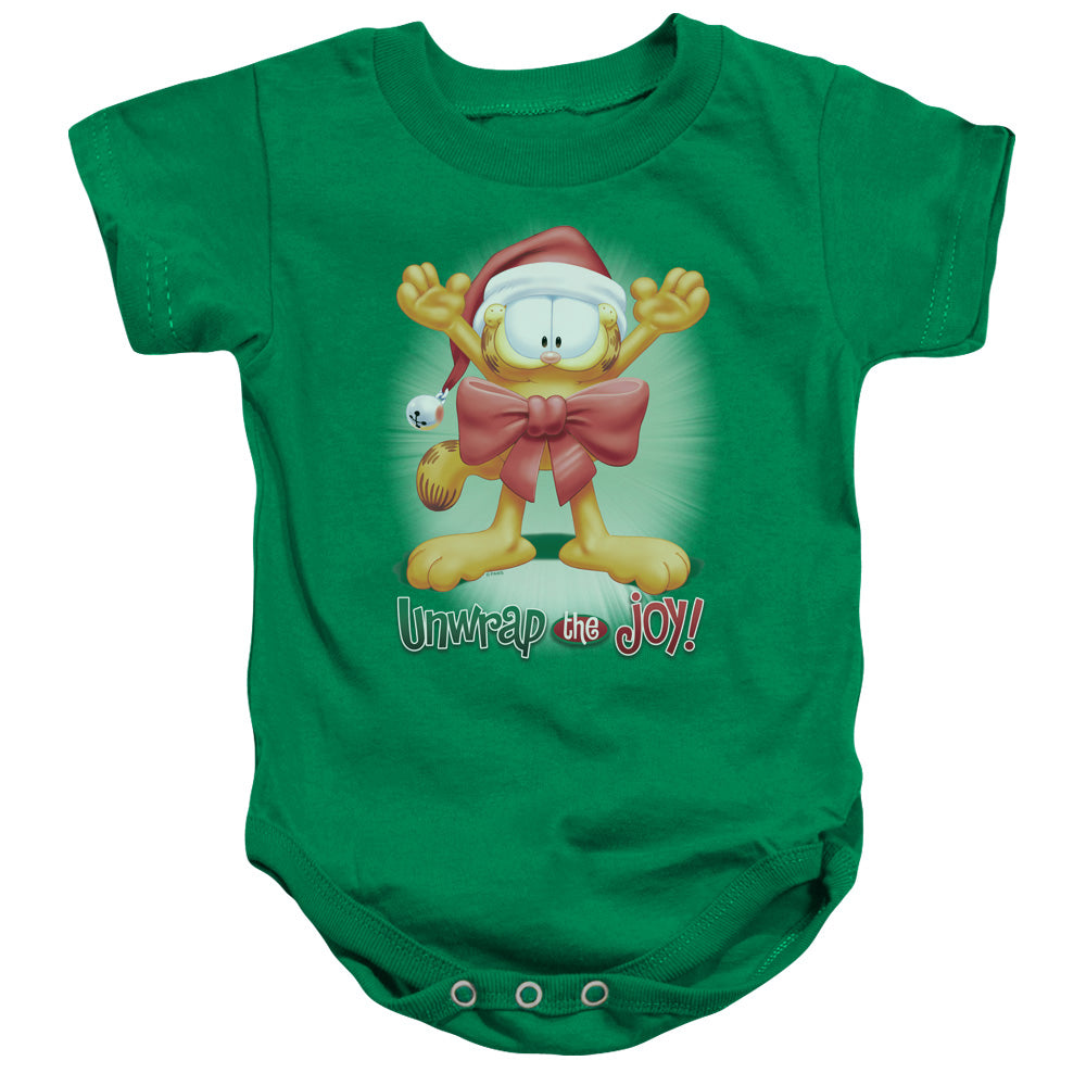 Garfield Unwrap The Joy!-infant Snapsuit-kelly