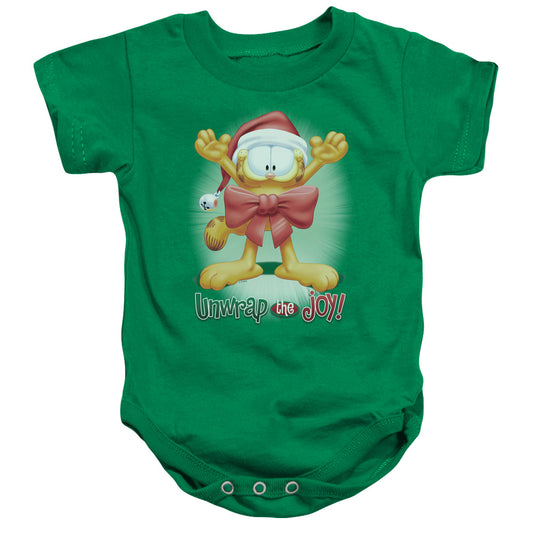 Garfield Unwrap The Joy!-infant Snapsuit-kelly