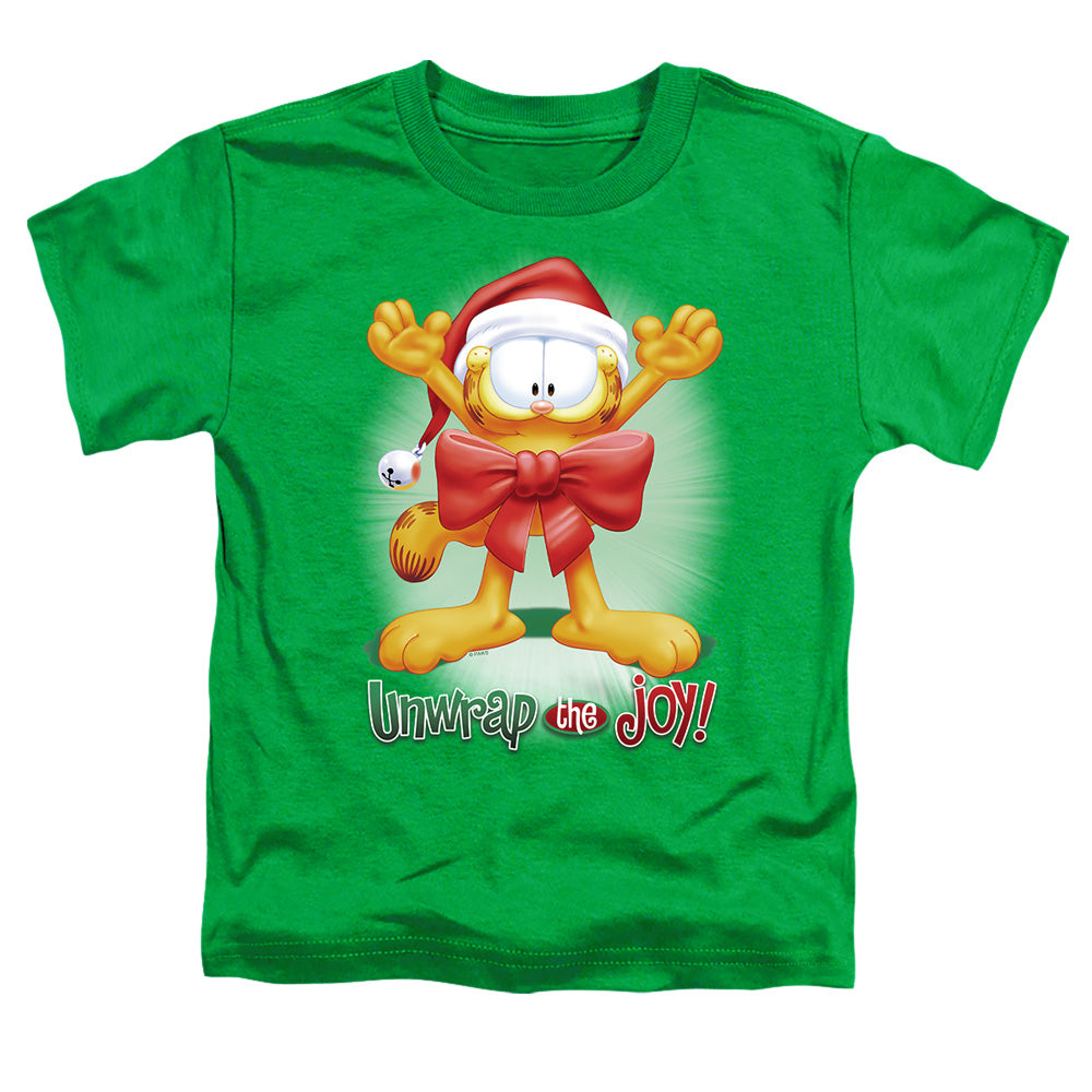 Garfield - Unwrap The Joy! - Short Sleeve Toddler Tee - Kelly Green T-shirt