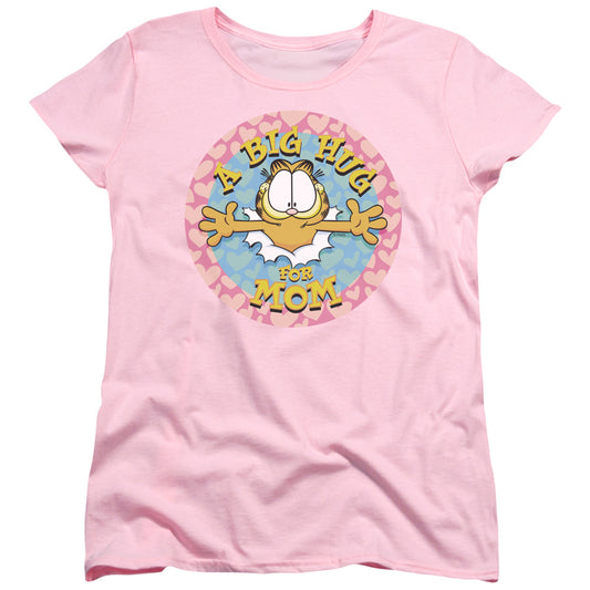 Garfield - A Big Hug For Mom - Short Sleeve Womens Tee - Pink T-shirt