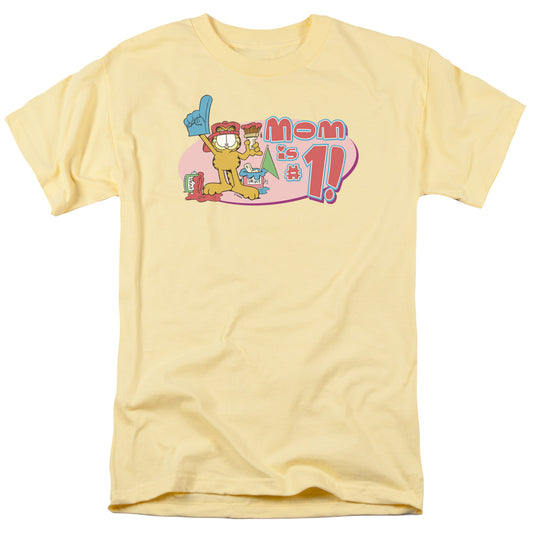 Garfield - Mom Number One - Short Sleeve Adult 18/1 - Banana T-shirt
