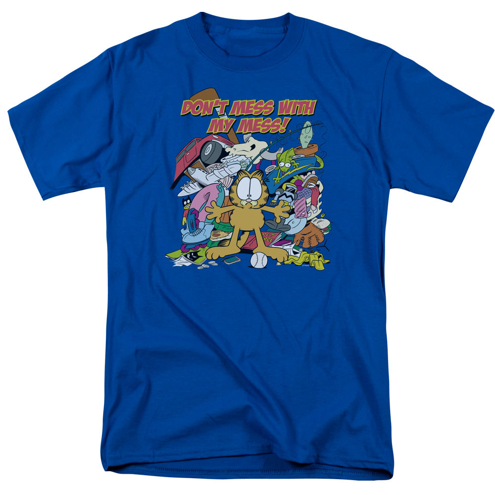 Garfield - My Mess - Short Sleeve Adult 18/1 - Royal Blue T-shirt