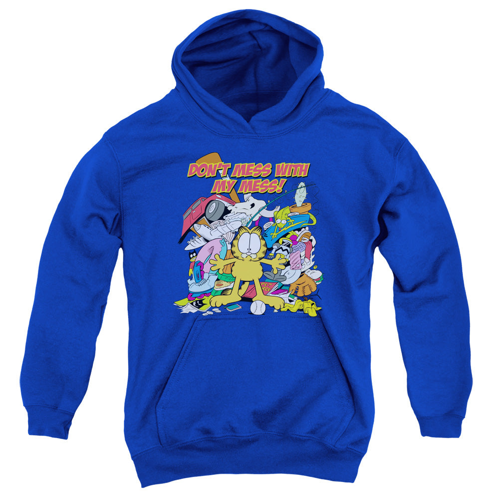 Garfield - My Mess - Youth Pull-over Hoodie - Royal