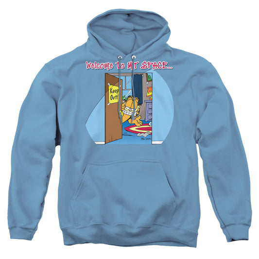 Garfield - Welcome To Myspace - Adult Pull-over Hoodie - Carolina Blue