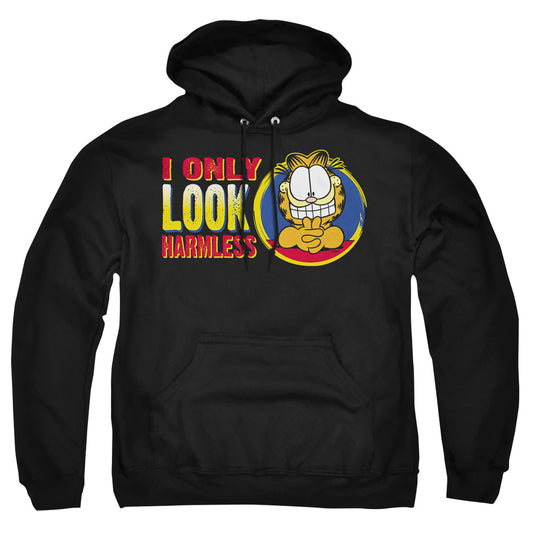 Garfield - I Only Look Harmless - Adult Pull-over Hoodie - Black