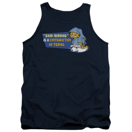 Garfield - Contradicition In Terms - Adult Tank - Navy
