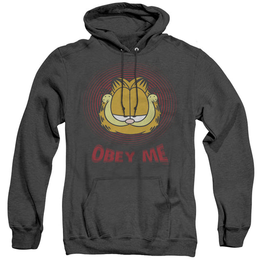 Garfield - Obey Me - Adult Heather Hoodie - Black