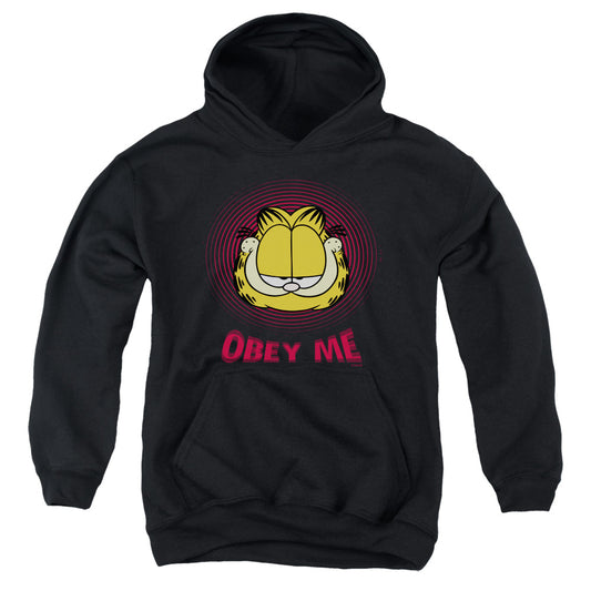 Garfield - Obey Me - Youth Pull-over Hoodie - Black