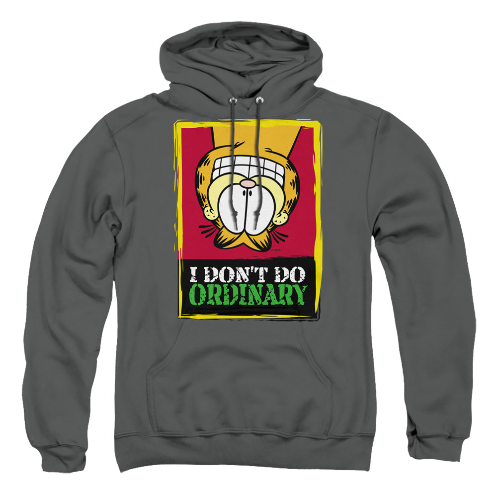 Garfield - I Don't Do Ordinary - Adult Pull-over Hoodie - Charcoal