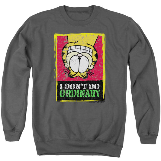Garfield - I Don't Do Ordinary - Adult Crewneck Sweatshirt - Charcoal