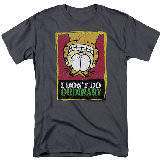 Garfield - I Dont Do Ordinary - Short Sleeve Adult 18/1 - Charcoal T-shirt