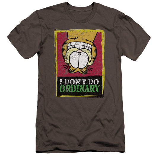 Garfield - I Dont Do Ordinary-premuim Canvas Adult Slim Fit 30/1 - Charcoal