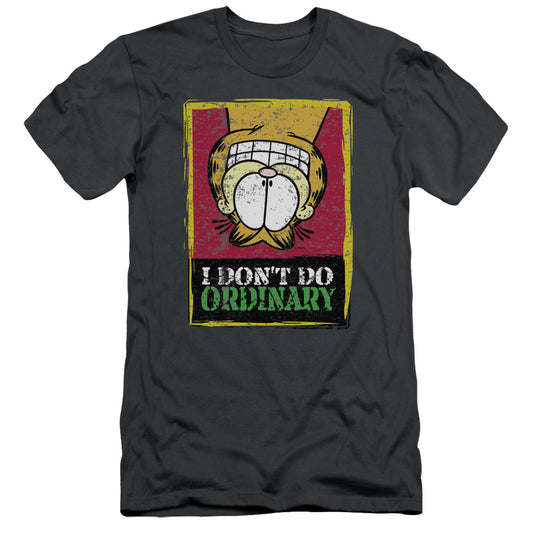 Garfield - I Dont Do Ordinary - Short Sleeve Adult 30/1 - Charcoal T-shirt